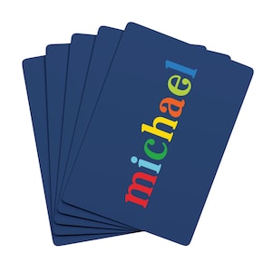Naipes personalizados, baraja de cartas personalizada, obsequio para anfitriona, ideas para una noche de juegos, regalos para ella, regalos para él, cartas de póquer personalizadas, nombre