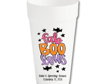 Personalized Halloween Foam Cups | Spooky Boo Party Drinkware