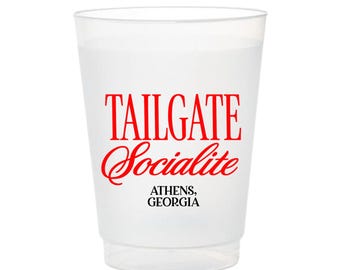 Tailgate Socialite Frostflex Plastic Cups | Personalized College Football Game Day Party Cups