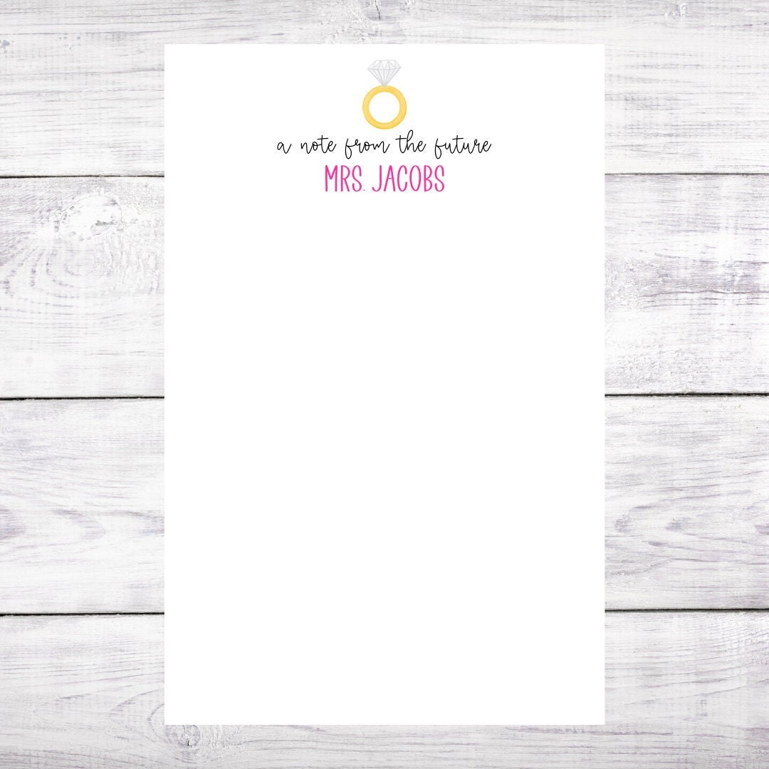 Personalized Engagement Notepad: Bride to Be Gift - Etsy