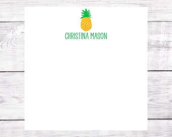 Personalized Notepad - Pineapple - Tropical - Florida - Beach - Girl - Christmas - Birthday - Gift - Party Favor - Hostess - Free Shipping