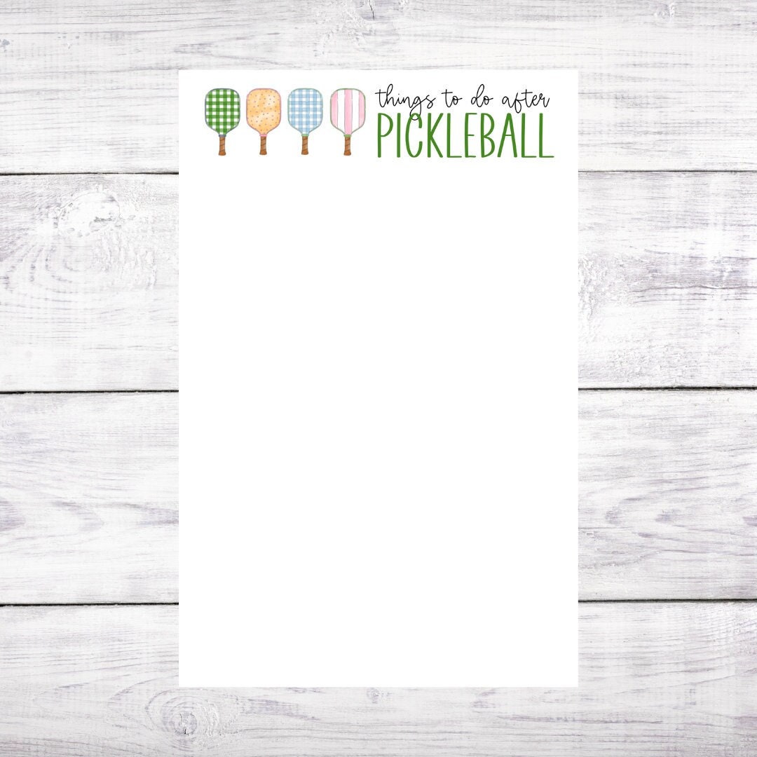 Picklball Notepad Pickleball Notepad: To-do List, Coach Gift (5.5x8.5, 50 Sheets) - Etsy