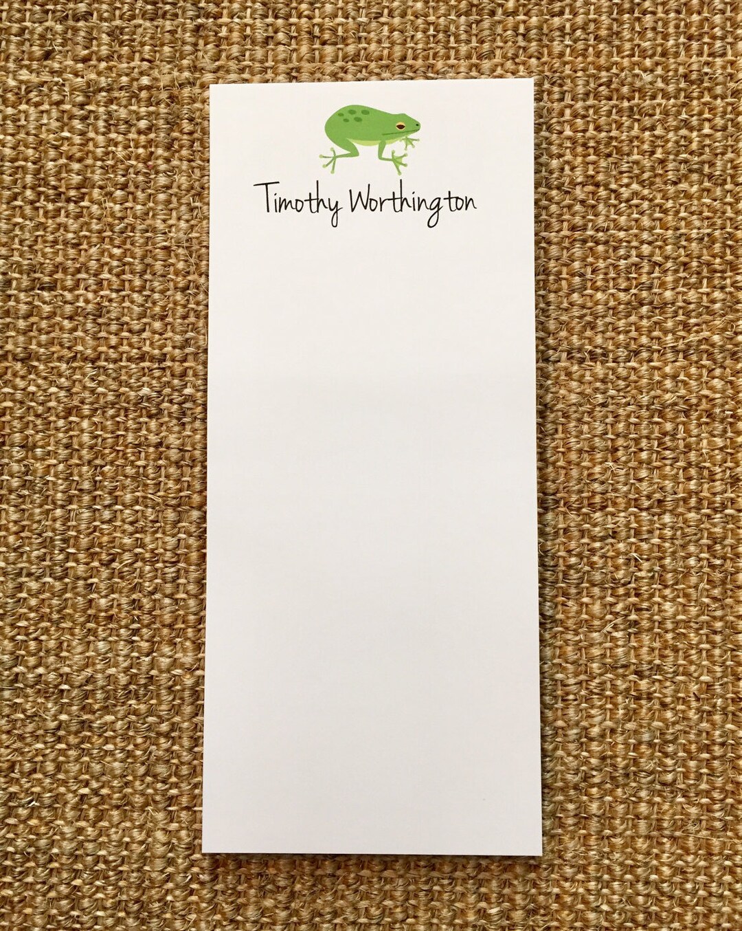Personalized Frog Notepad: Custom Stationery, Kids Gift - Etsy