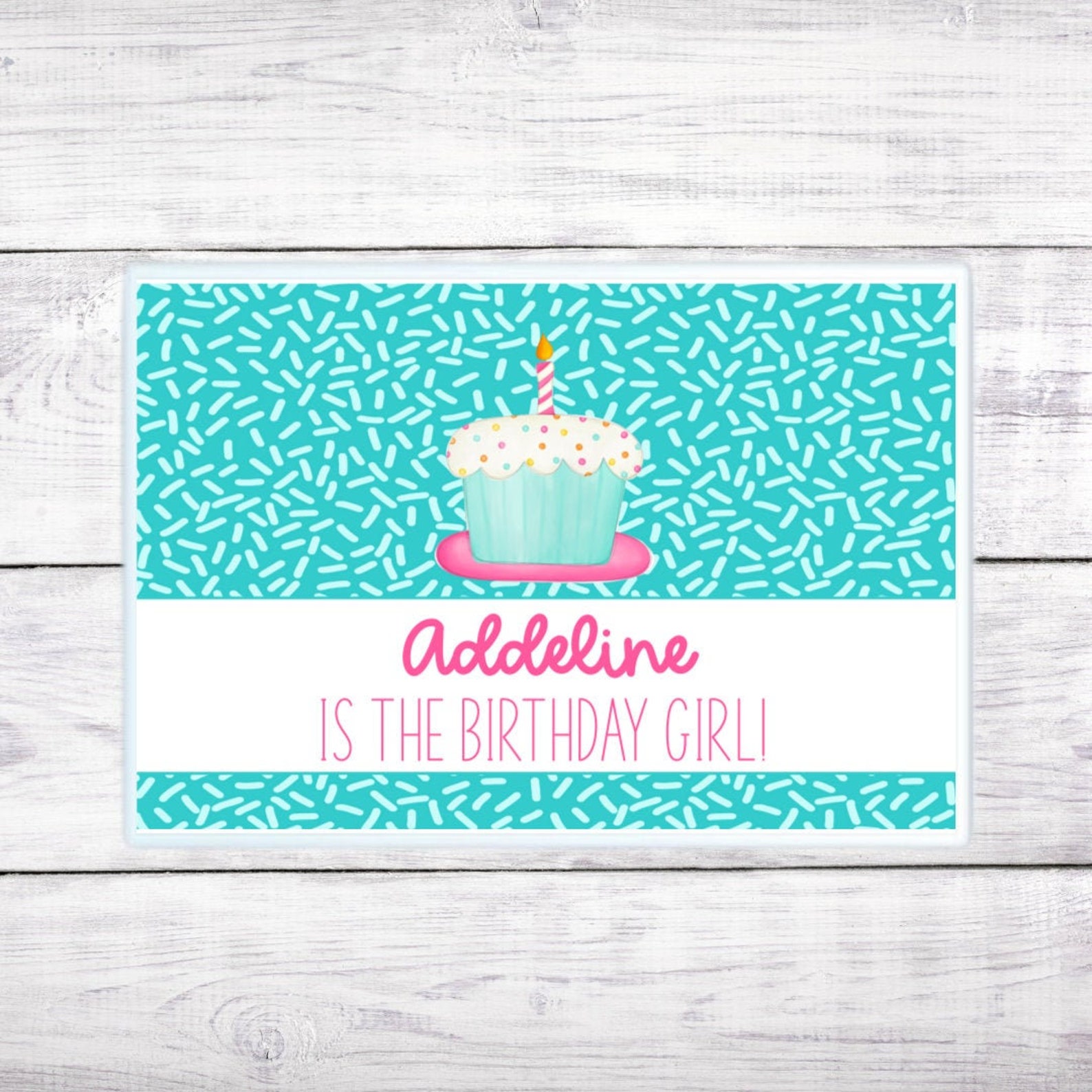 Birthday Personalized Placemat Party Birthday Girl Pink Etsy