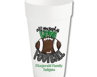 Personalized Football Tailgate Cups | Game Day Foam Party Drinkware