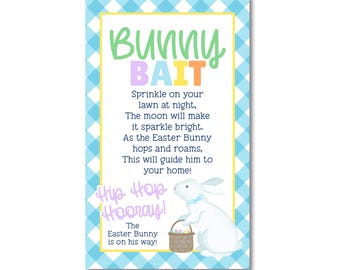 Bunny Bait Tag Printable, Easter Digital Download