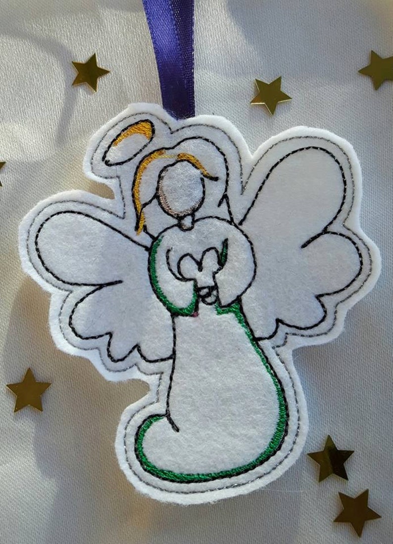 Ith jessecmault design christmas tree ornament angel xmas  etsy