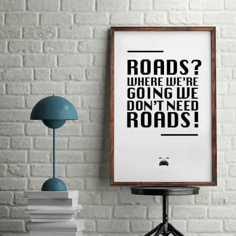 Back to the future quote print poster wall art film quote | Etsy