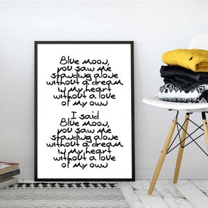 Manchester City Print, Blue Moon Man City, Football Prints, Soccer