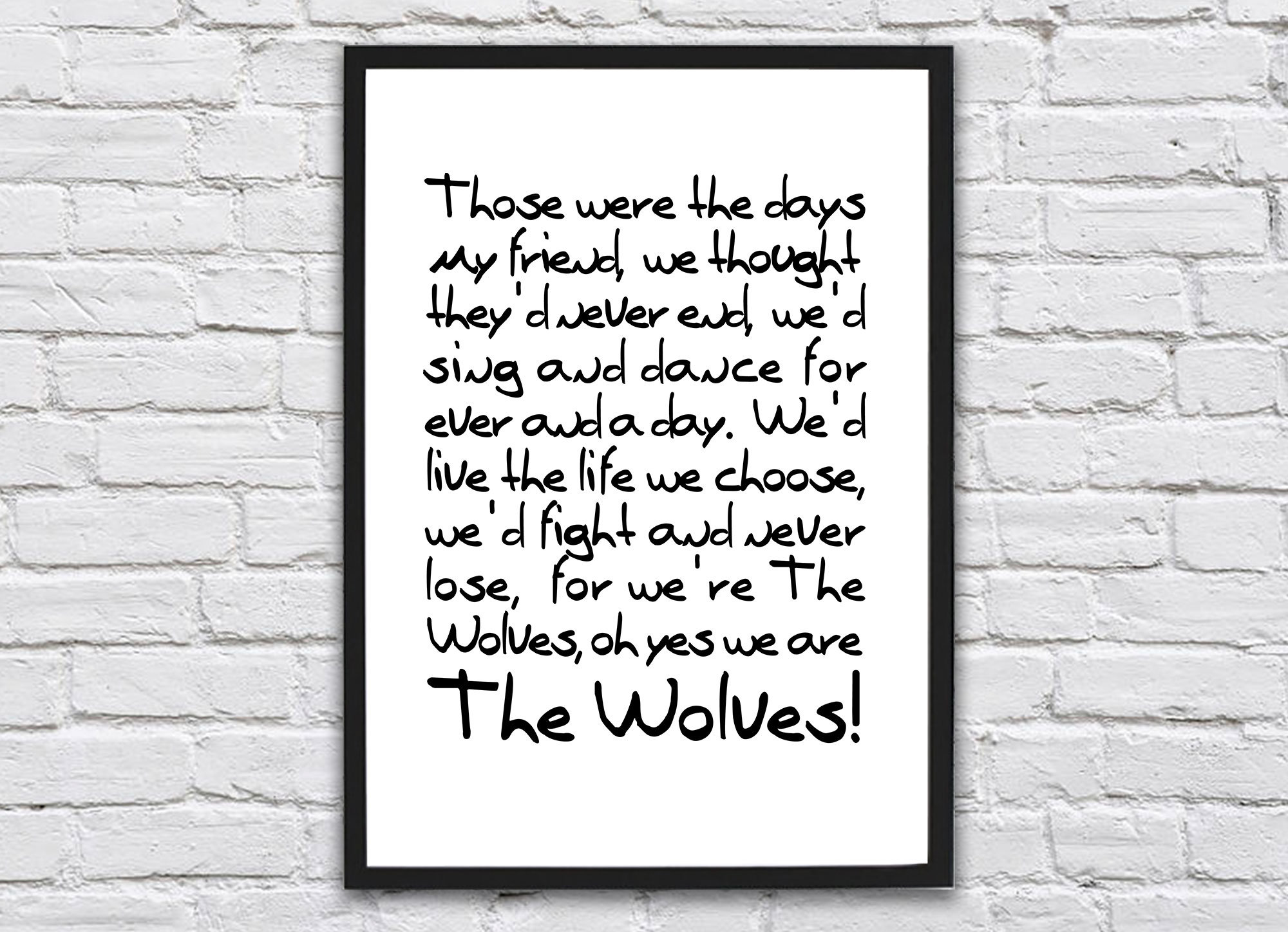 Wolverhampton Wanderers fc print, Football print, Soccer Prints, wall art prints, Wolves gift, football gift, birthday gift, Wolves fan gift