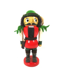 Erzgebirge nutcracker, beautiful vintage handpainted wooden german nutcracker, kuhnert erzgebirge gardist nutcracker