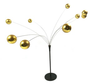 Laurids Lonborg danish sputnik kinetic sculpture, futuristic space age atomic table mobile