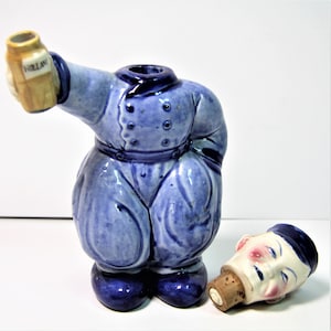 Flaschenstopper, Vintage Flaschenstopper, holländischer Weinkork. Keramikflasche Weinkork