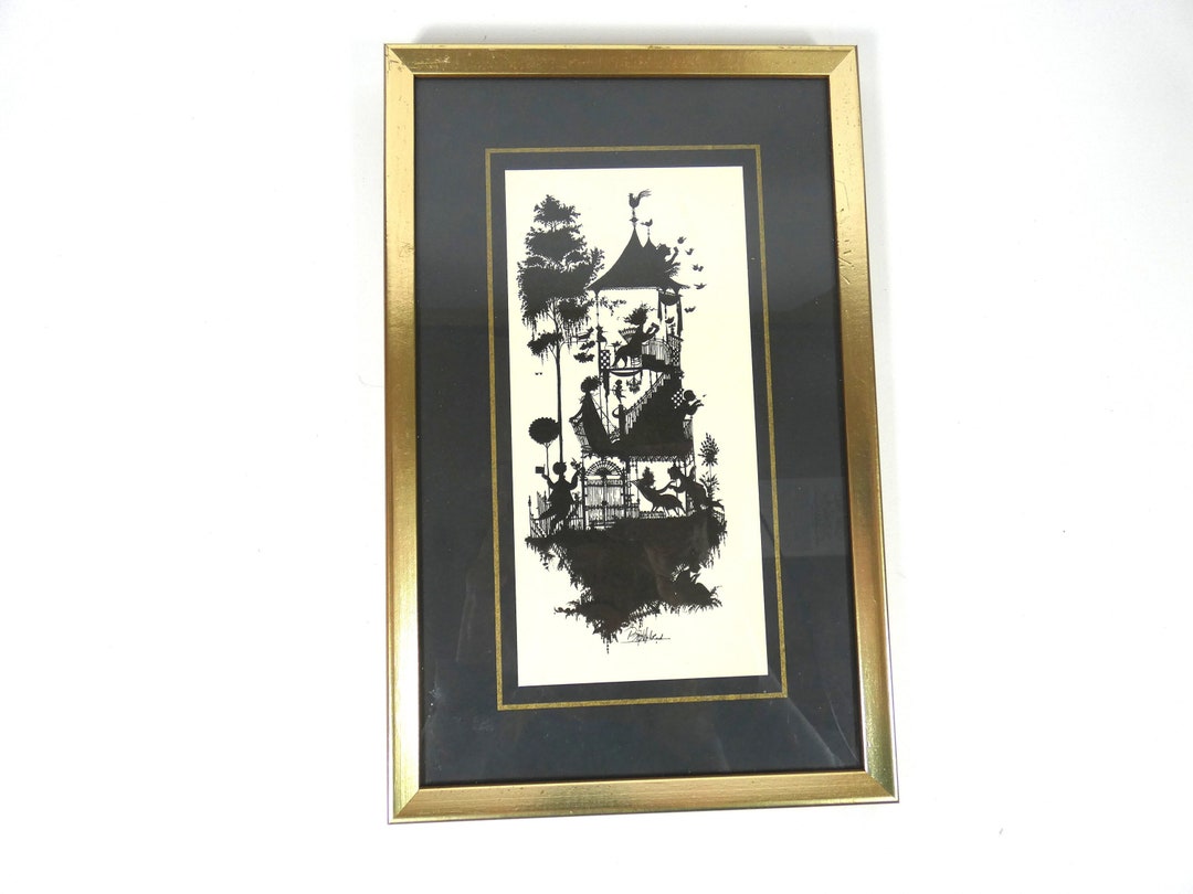 Bjorn Wiinblad ビンテージ フレーム入りデンマーク ポスター、春