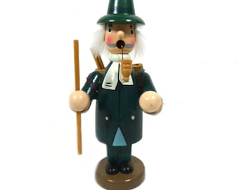 Erzgebirge figure, Incense smoker man, pedler, vintage rauchermannchen, German  incense burner Erzgebirge