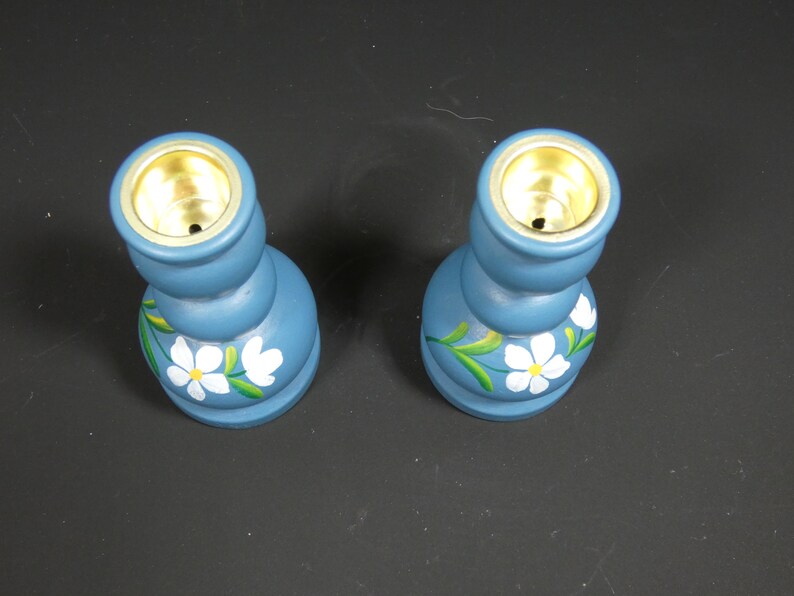 Wooden swedish candle holder candelabra set of 2 vintage scandinavian candle holders 2 swedish candle sticks