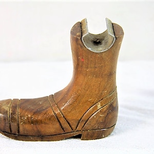 Wooden bottle opener cowboy boot, vintage  bottle opener boot