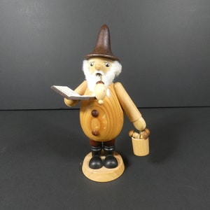 Erzgebirge figure, Old incense smoker man , vintage rauchermannchen,  German mushroom man ,Christmas candle holder Germany