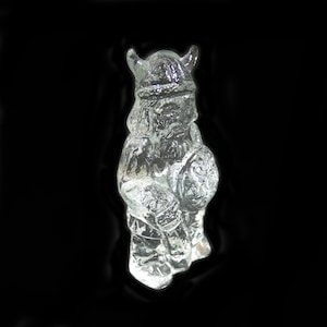 Beautiful Swedish paperweight viking, warrior glass paperweight