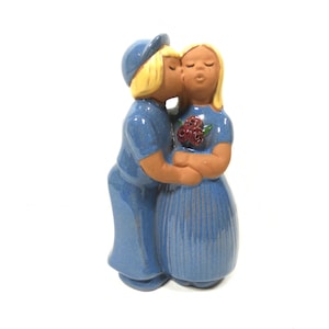 Edit Risberg, Beautiful love couple, ,swedish ceramic kissing friends,  scandinavian pottery, Jie Gantofta,Jie Verkstad