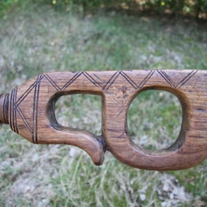 Beautiful vintage walking stick, handmade wooden cane,unique wooden walking cane