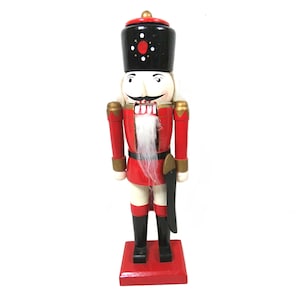 Erzgebirge figure beautiful vintage hand painted wooden German nutcracker, erzgebirge soldier nutcracker