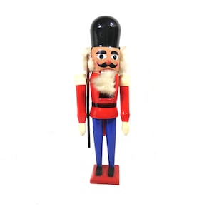 Erzgebirge figure,  Beautiful big vintage handpainted wooden german nutcracker, kuhnert erzgebirge gardist nutcracker