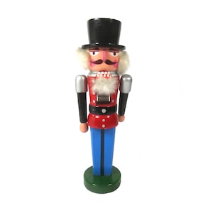 Erzgebirge figure,  Beautiful big vintage handpainted wooden german nutcracker, kuhnert erzgebirge gardist nutcracker