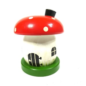 Erzgebirge smoker man, Incense smoker man, mushroom, vintage rauchermannchen, German  incense burner Erzgebirge