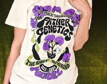 Biology Concert T-shirt - Mendel, genetics, science, gift, statistics biologist graduation short sleeve epidemiologist research unique