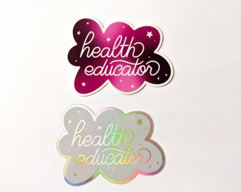Health Educator - Public Health waterproof Sticker epidemiology / science / nurse / researcher vaccinate planner calendar biology phd