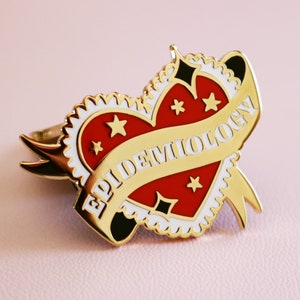 I Love Epidemiology Enamel Pin – Tattoo Heart Public Health Pin – Epidemiologist Gift – Epidemiology Lapel Pin – Science Pin