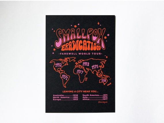 Smallpox Eradication Concert Tour Print // 5x7 Art Print | Etsy