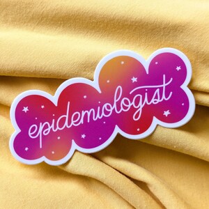Epidemiolog - Folkhälsa vattentät klistermärke epidemiologi / vetenskap / sjuksköterska / forskare vaccinera kalender biologi doktorand Rosa