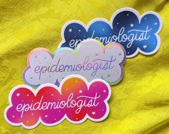 Epidemiologista - Adesivo à prova d'água de saúde pública epidemiologia / ciência / enfermeiro / pesquisador planejador de vacinas calendário biologia doutorado