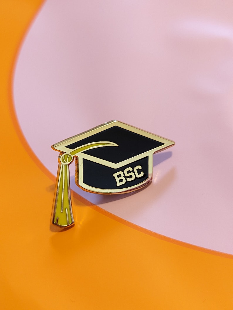 Bachelor of Science Graduation Pin – Bsc Grad Cap Enamel Pin – Science ...
