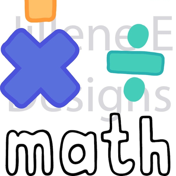 Math Symbol Clip Art - Addition, Subtraction, Multiplication, and Division Sign Clip Art, Math Clip Art, Math SVG, Teacher Clip Art