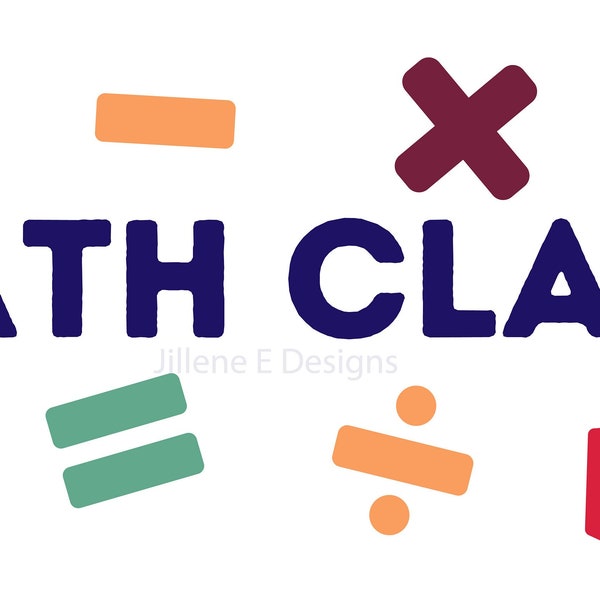 Math Class with Math Symbols Clipart, Math Clipart, Math SVG, Math PNG, Math Symbols Clipart, Math Symbols png, School Clipart