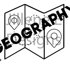 Geography Map Clip Art, Social Studies Clip Art, Geography SVG, Social Studies SVG, Map Clip Art, Teacher Clip Art, School Clip Art