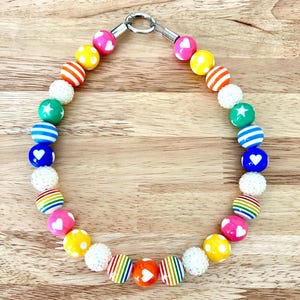 Lucky Charms Beaded Dog Collar, Pet Jewelry, Colorful Dog Collar, Beaded Pet Wear, Rainbow Beaded Dog Collar, Cute Collar for Boy or Girl.