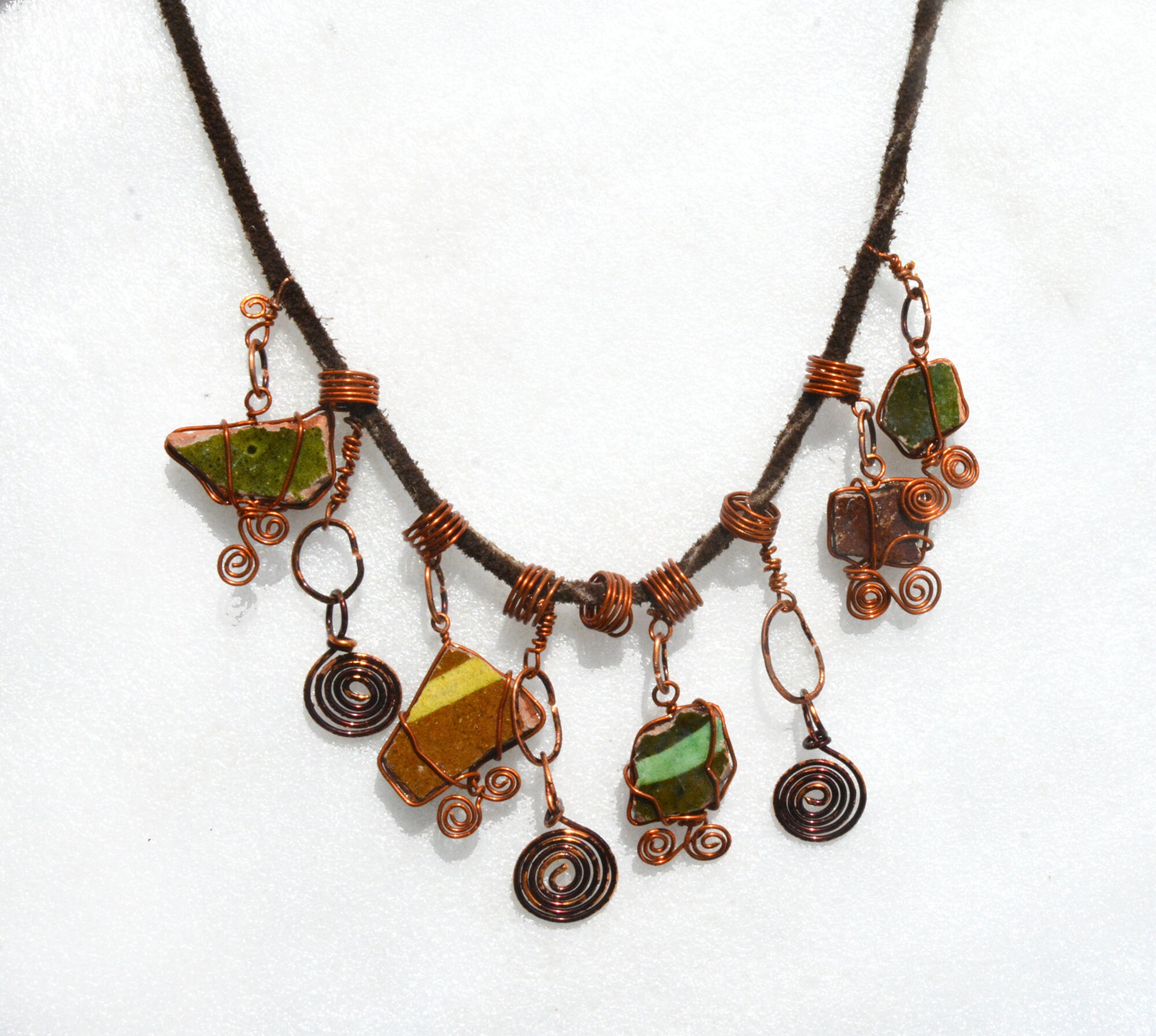 Israeli Jewelry. Ceramic Sherds Necklace Jewelry from Israel | Etsy