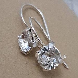 925 silver earrings Swarovski crystal image 2