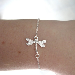 Dragonfly bracelet in 925 silver image 1