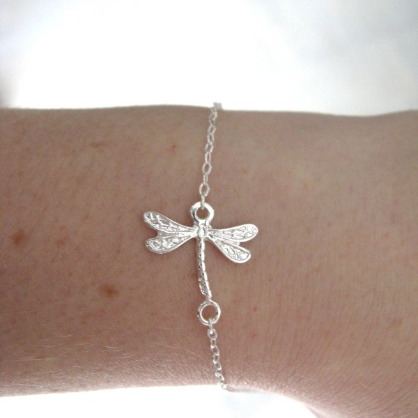 Bracelet libellule en argent 925