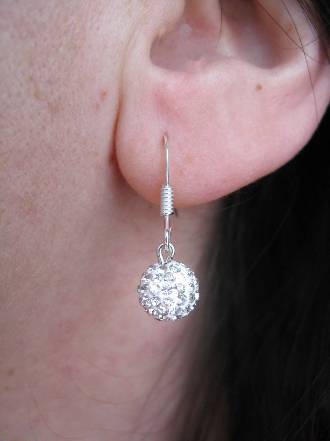Swarovski crystal hotsell ball drop earrings