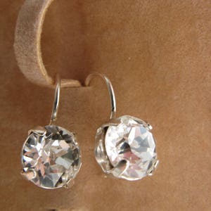 925 silver earrings Swarovski crystal image 3