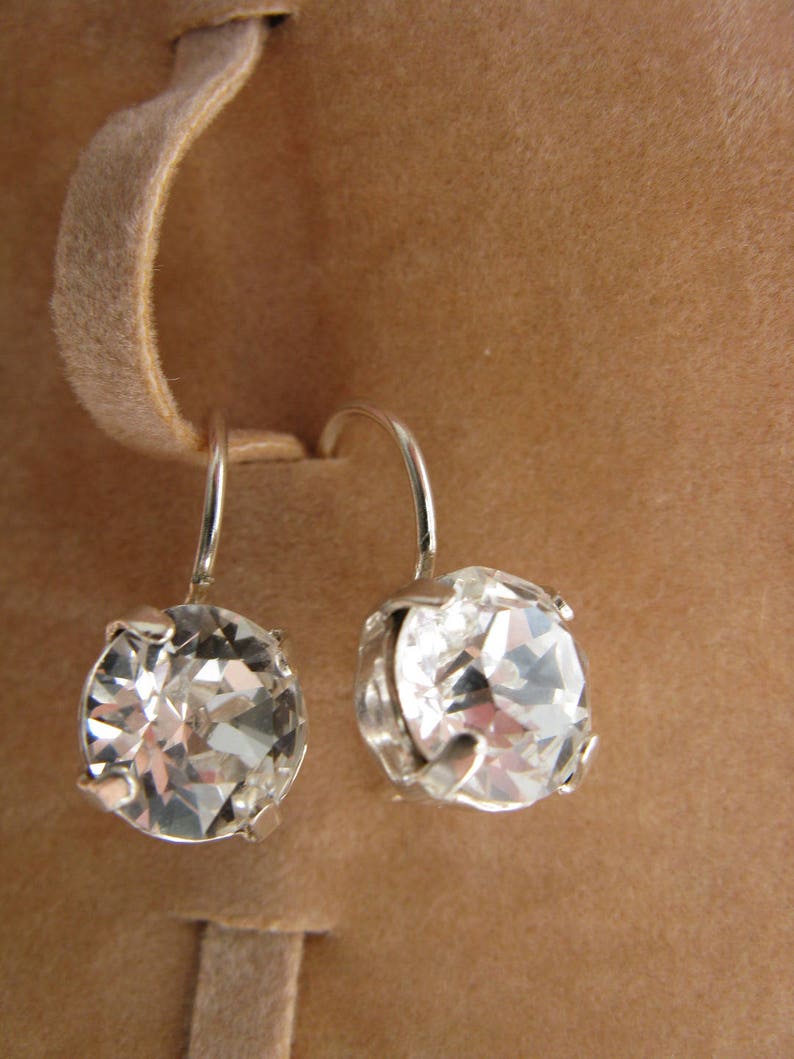 925 silver earrings Swarovski crystal image 3