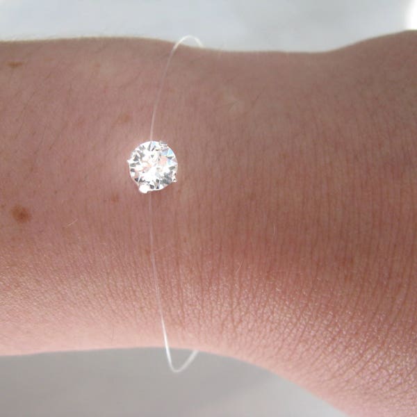 Bracelet fil transparent Cristal Swarovski elements