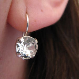 925 silver earrings Swarovski crystal image 1