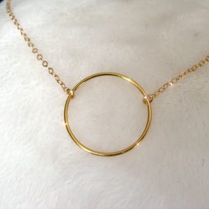 CIRCLE RING bracelet 925 silver or 14 carat gold plated image 3